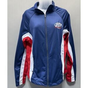 USA Olympic Shooting Team Fleece Jacket Womens Size Medium Jammin